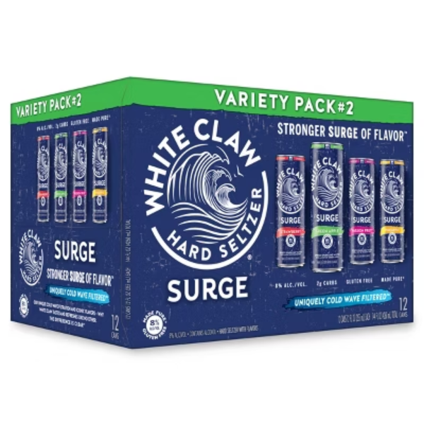WHITE CLAW SURGE VARIETY #2 (12/12OZ)