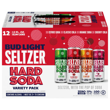 BUD LIGHT SELTZER HARD SODA VARIETY  (12PK)