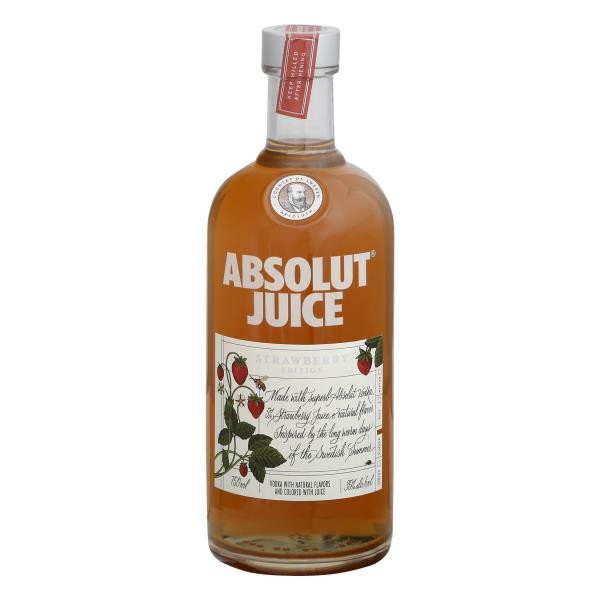 ABSOLUT VODKA JUICE STRAWBERRY (750ML)
