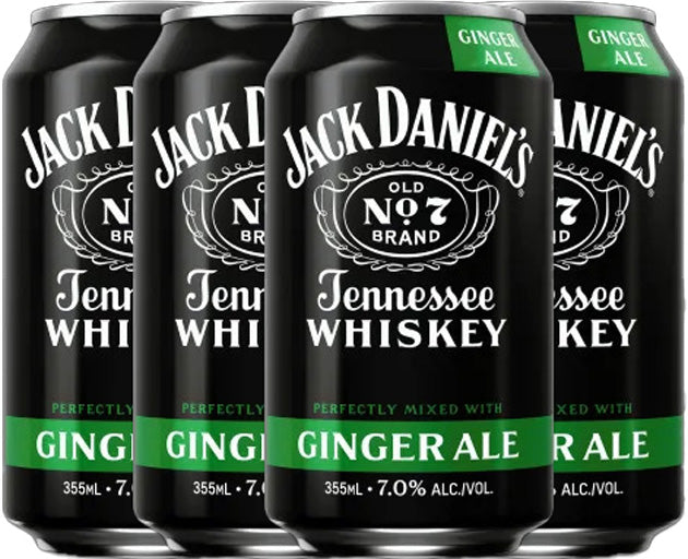 JACK DANIELS GINGER ALE & WHISKEY (4/12OZ)