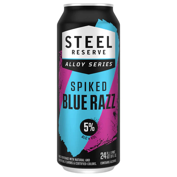 STEEL RESERVE SPKD BLUE RAZZ (24OZ)