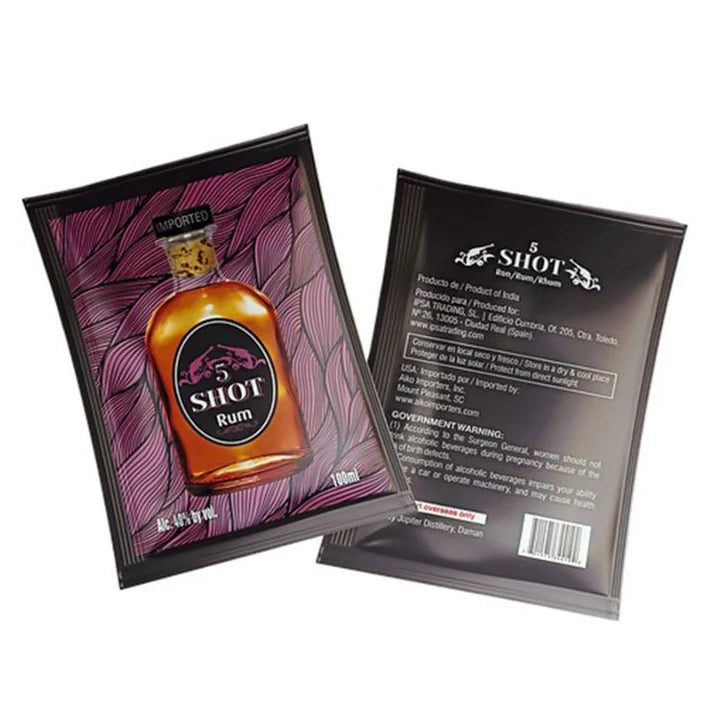 5 SHOT RUM SACHETS (100ML)