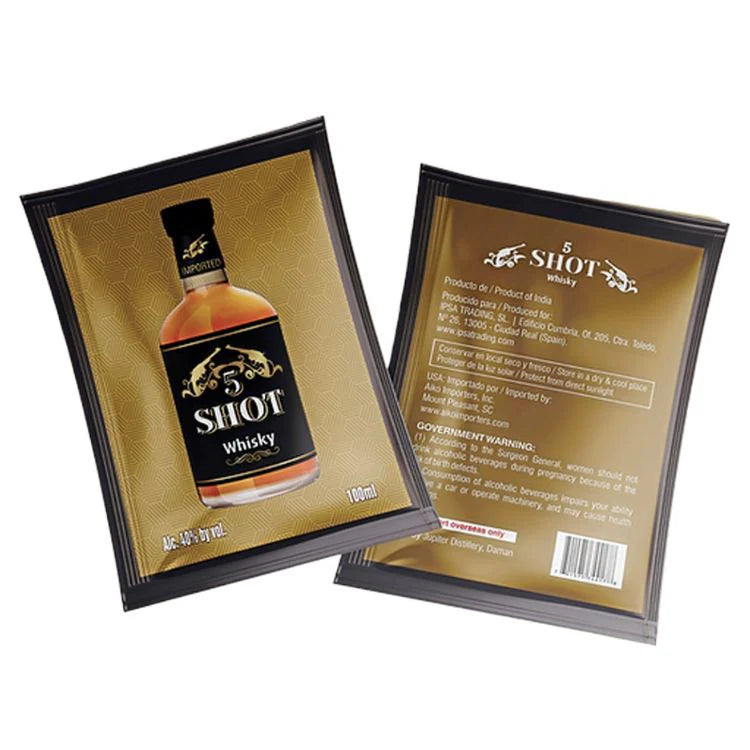 5 SHOT WHISKY SACHETS (100ML)