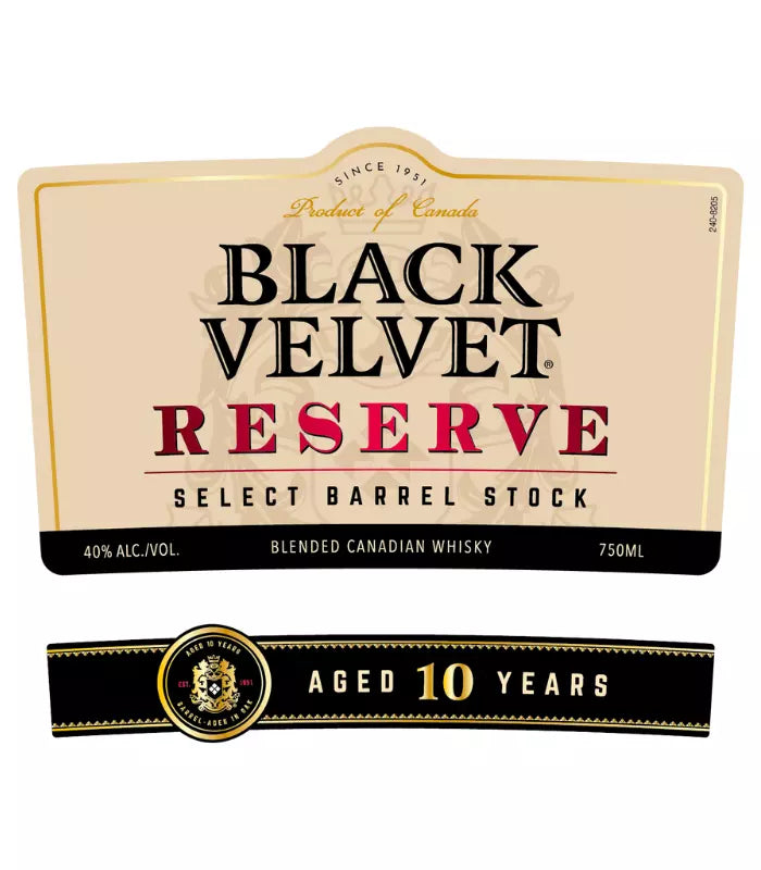 BLACK VELVET RES 8 Y (750ML)