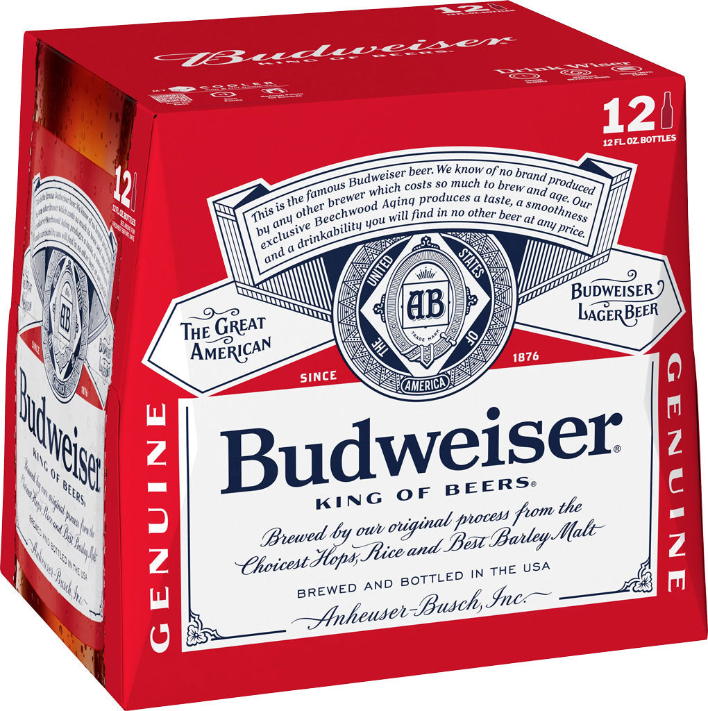 BUD BOTTLE 12 PACK (12 OZ)