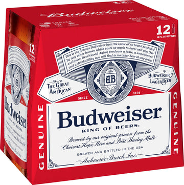 BUD BOTTLE 12 PACK (12 OZ)
