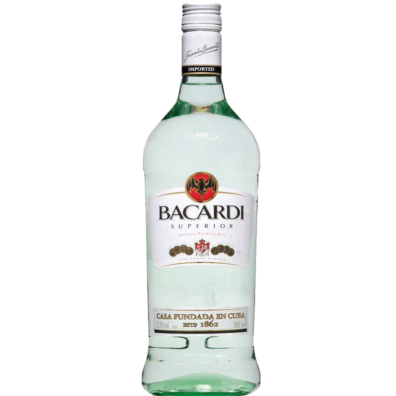 BACARDI RUM SUPERIOR WHITE 80 (750ML) PET