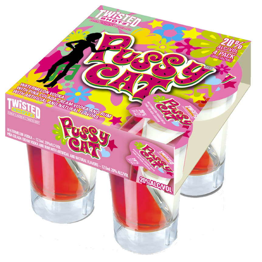 TWISTED SHOTZ PUSSY CAT (4/25ML)